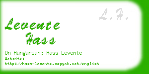 levente hass business card